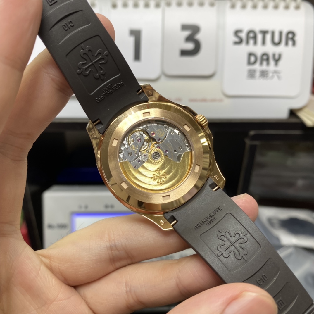 Patek Philippe Aquanaut Series 5167R-001, Rose Gold Case Coffee Dial Brown Strap, 40mm Size.