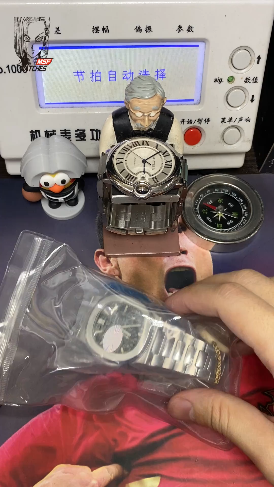 Patek Philippe Nautilus series 57121A-001, Blue Dial Steel Bracelet, Synchronized Functions, 40mm size.