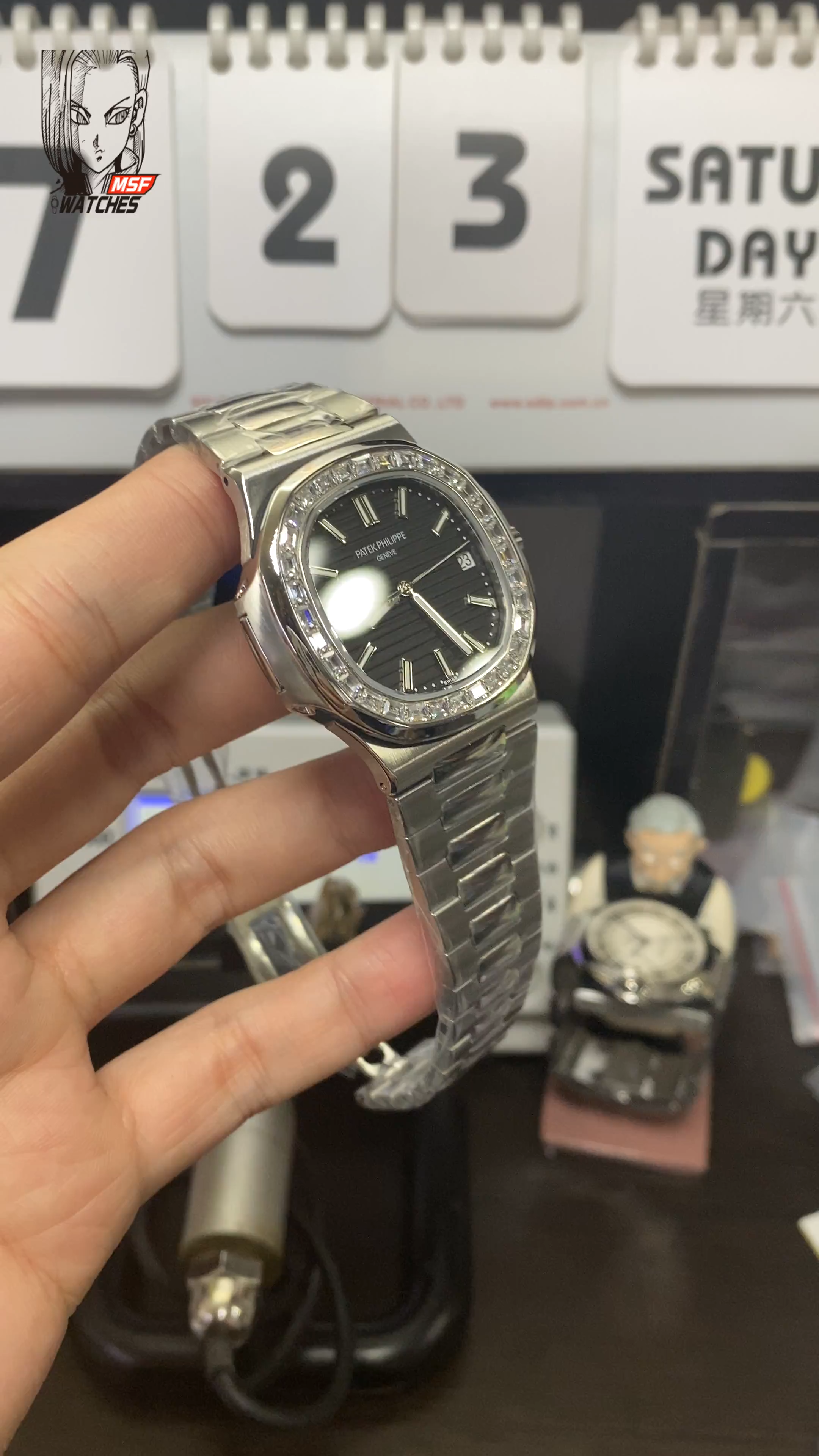 Patek Philippe Nautilus 5711 black square drill ring size 40㎜