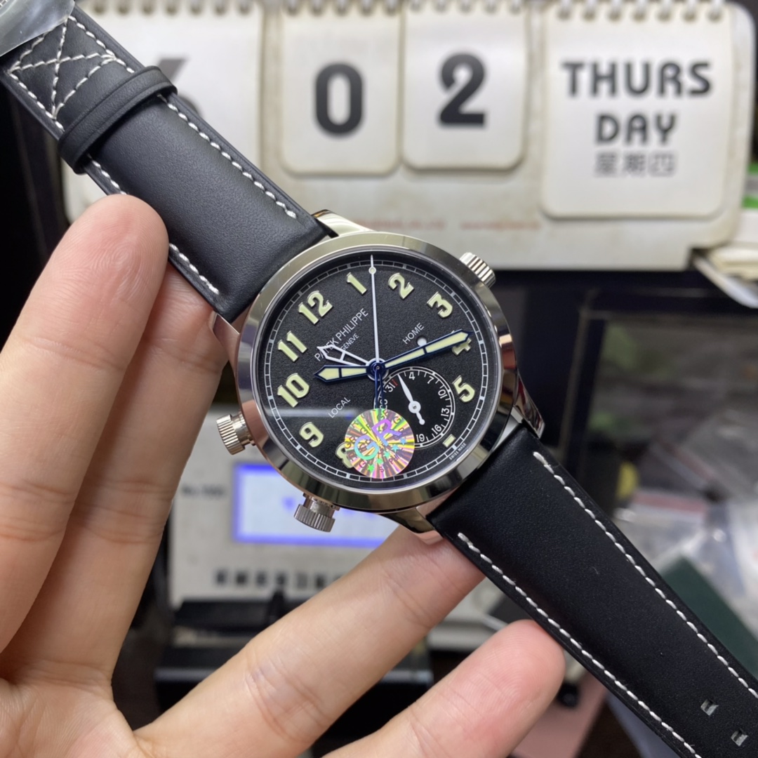 Patek Philippe Complicated Chronograph series 7234G-001, blue dial, Dual Time Zone Function, 37.5mm Size.