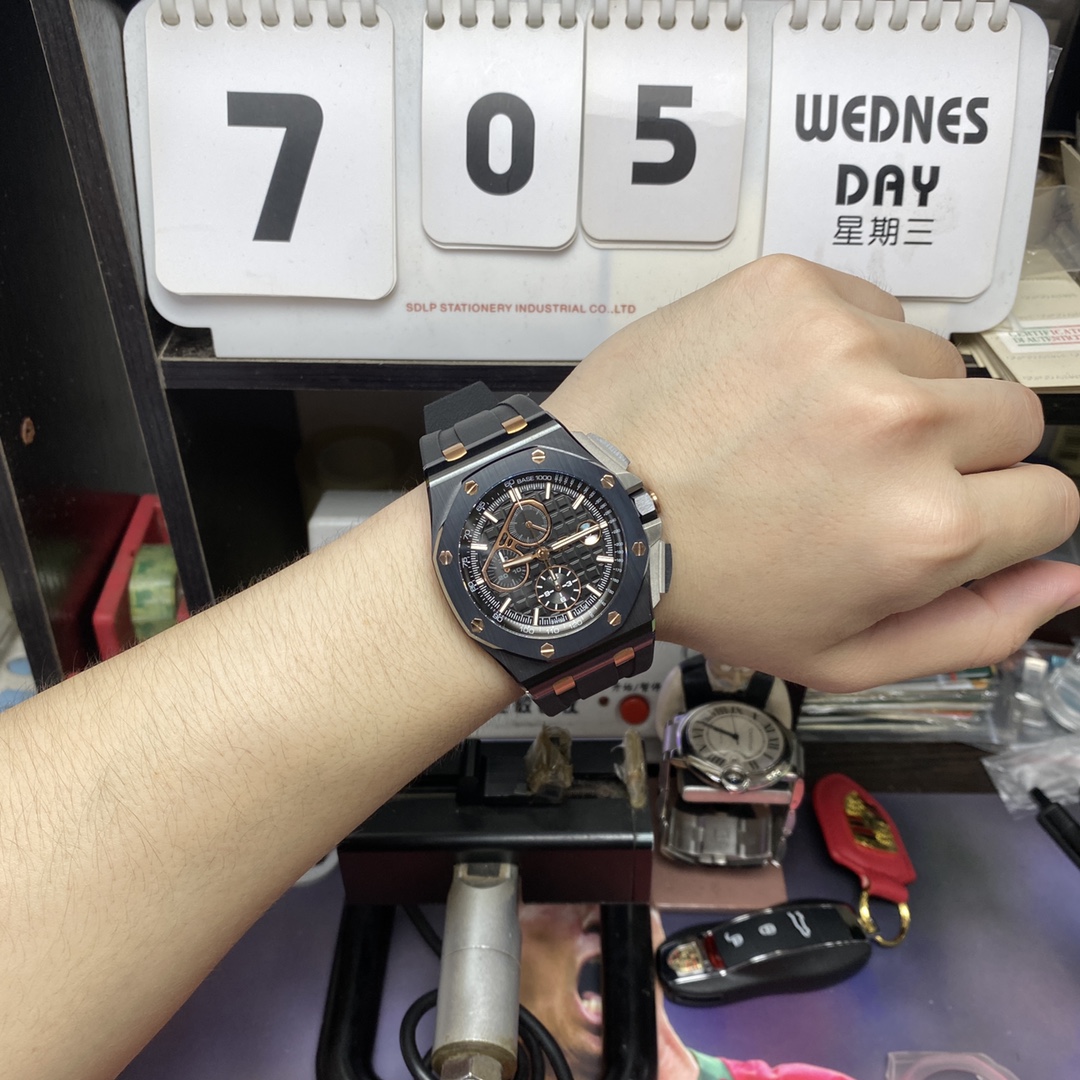 Audemars Piguet Royal Oak Offshore Series 26405CE.OO.A002CA.99.99, Sunburst Ceramic Case, 44mm size.