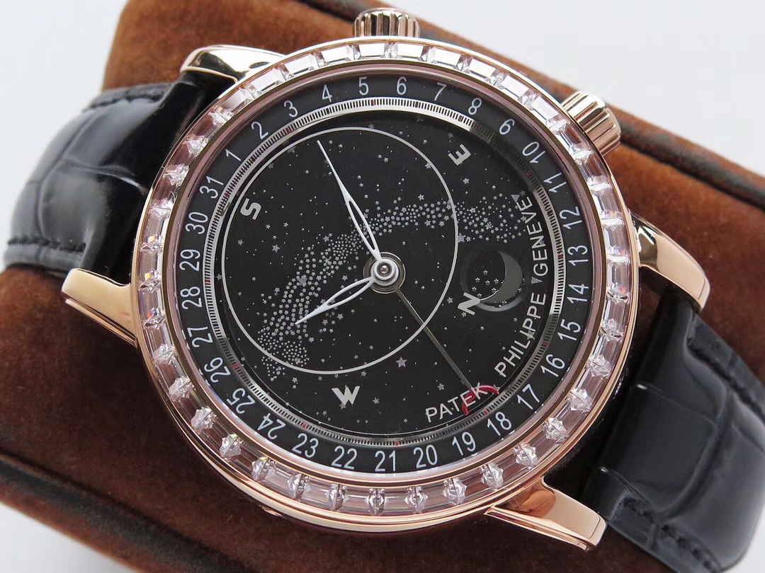Patek Philippe Complicated Chronograph Series 5396G-011, Black Dial, 44mm size.
