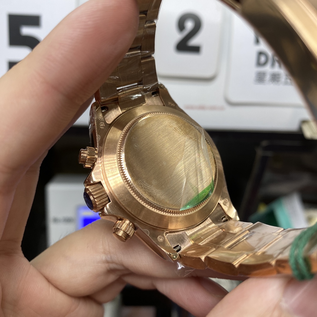 Rolex Daytona series 116588 TBR, RAINBOW DAYTONA ROSE Gold Case,GEM SCALE 40mm size.