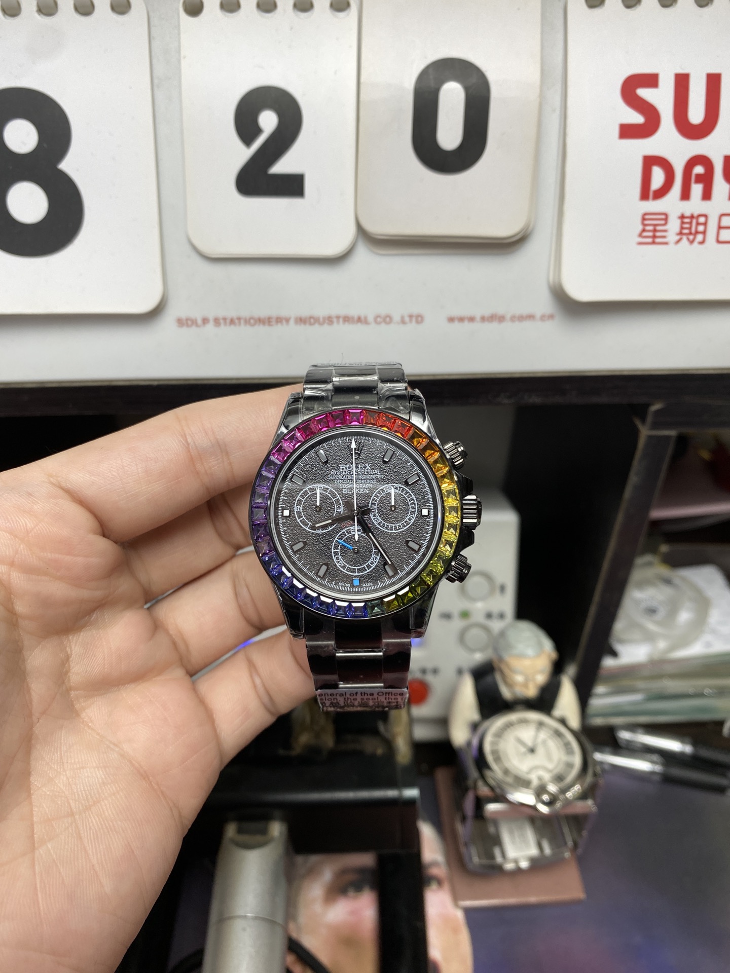 Rolex Daytona series BLAKEN modify all black chrome Case 40mm size.