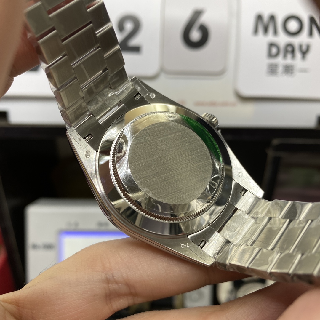 Rolex Day-Date Series m228239-0055, White Gold Genuine Meteorite Dial, 40mm Size.