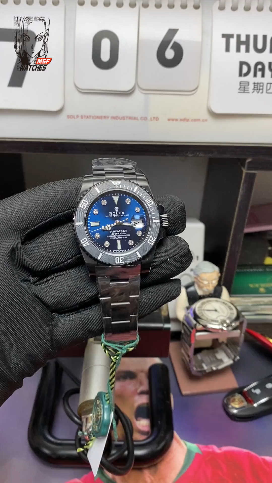 Rolex Submariner series BLAKEN MODIFY All carbon fiber CASE with 3135 blue spring mechanical movement 40MM SIZE