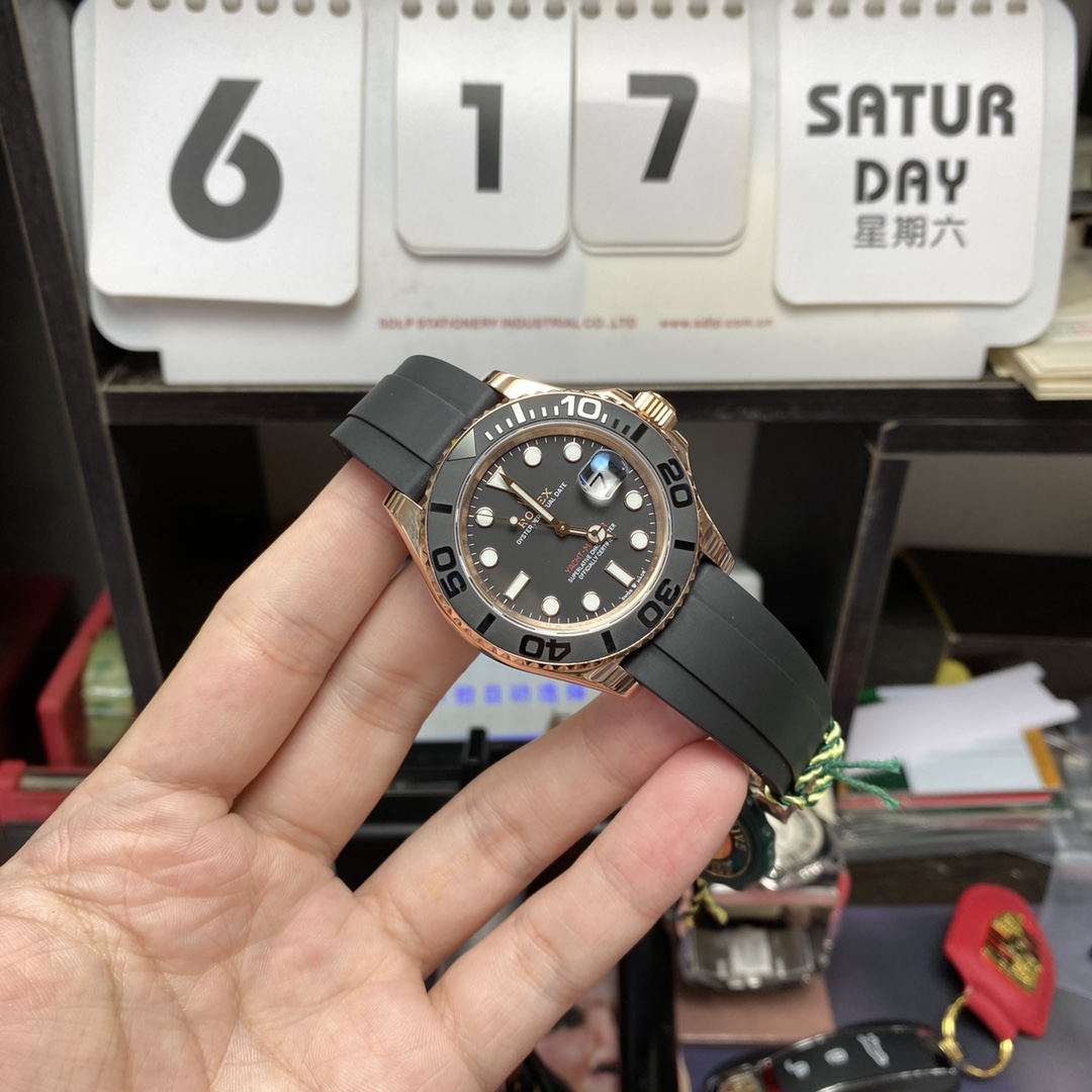 Rolex Yacht-Master Series m126655-0002, Rose Gold Yacht, 40mm size.