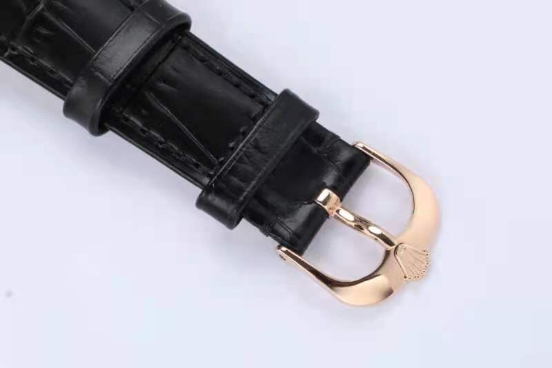 Rolex Cellini Series balack Dial 18K Gold Case, 39mm Size.