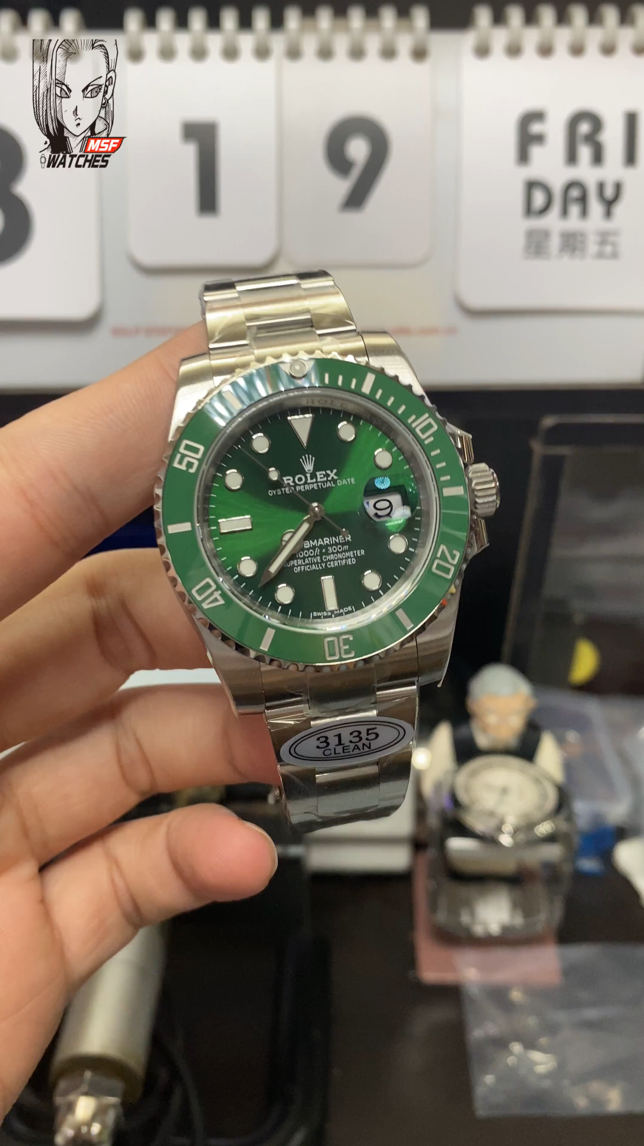 Rolex Submariner Series 116610LV-0002, Green Hulk, 40mm size.