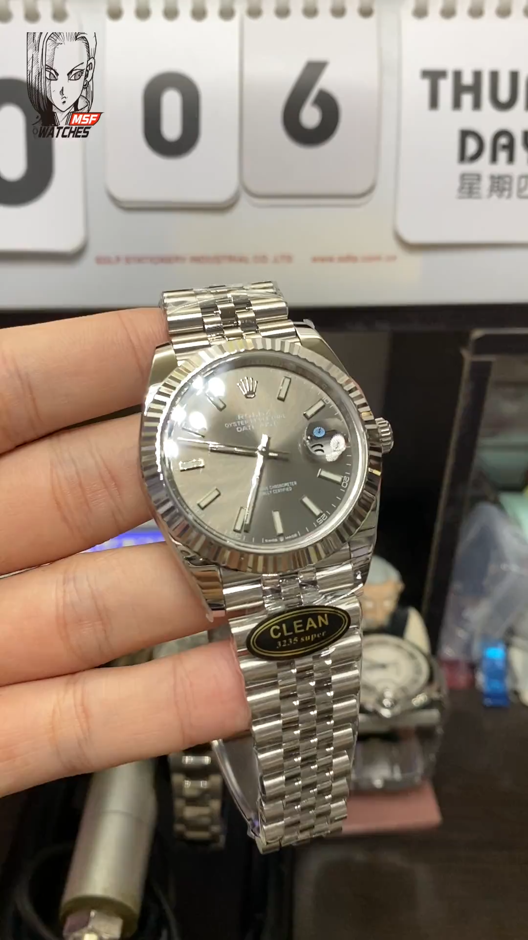 Rolex Datejust Series m126334-0014, Grey Dial, 41mm size, Jubilee stainless steel bracelet.