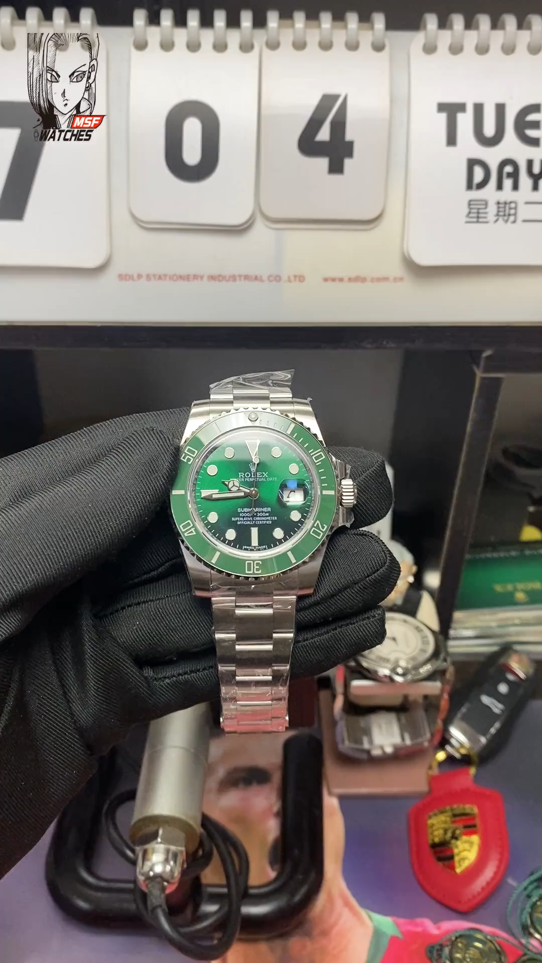 Rolex Submariner Series 116610LV-0002, Green Hulk, 40mm size.