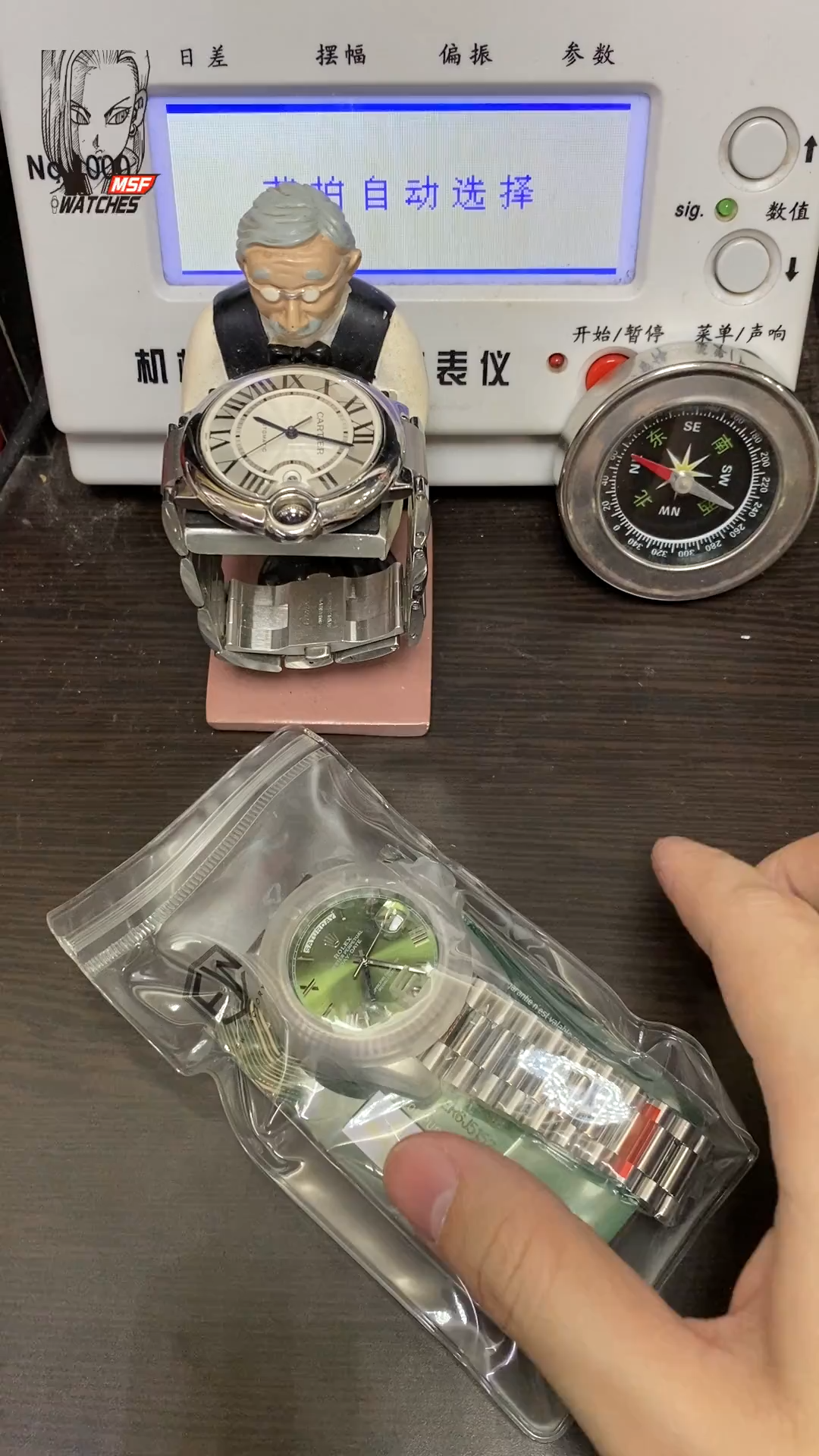 Rolex Day-Date series m228239-0033, Silver Case Olive Green Dial with Roman Numeral Markers, Instantaneous Day and Date Functions, 40mm Size.