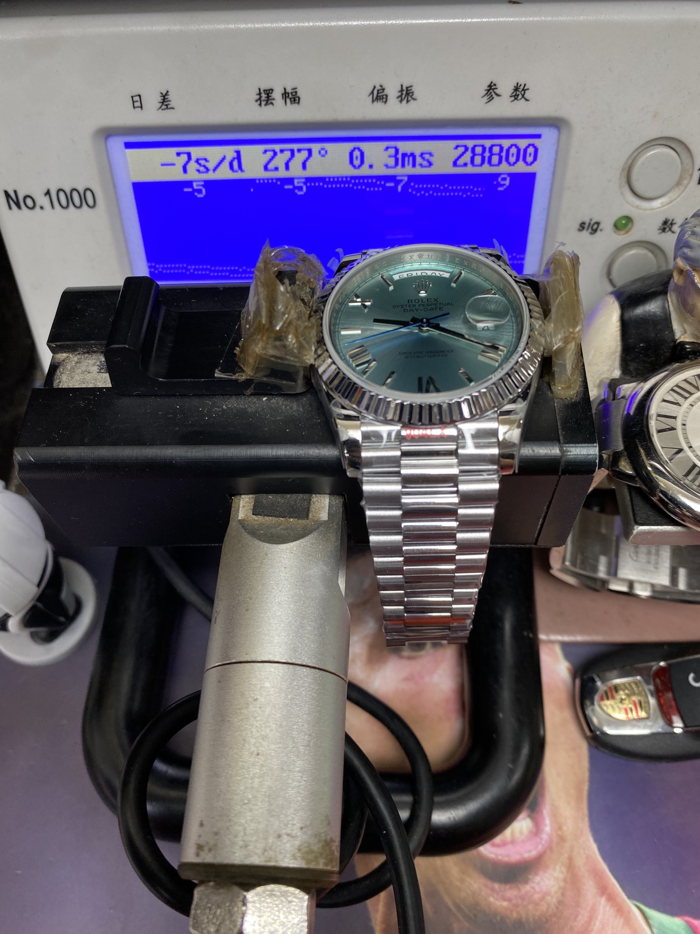 Rolex Day-Date series M228236-0012, Ice Blue Dial Roman Numeral Hour Markers, Day-Date Functions, 40mm Size.