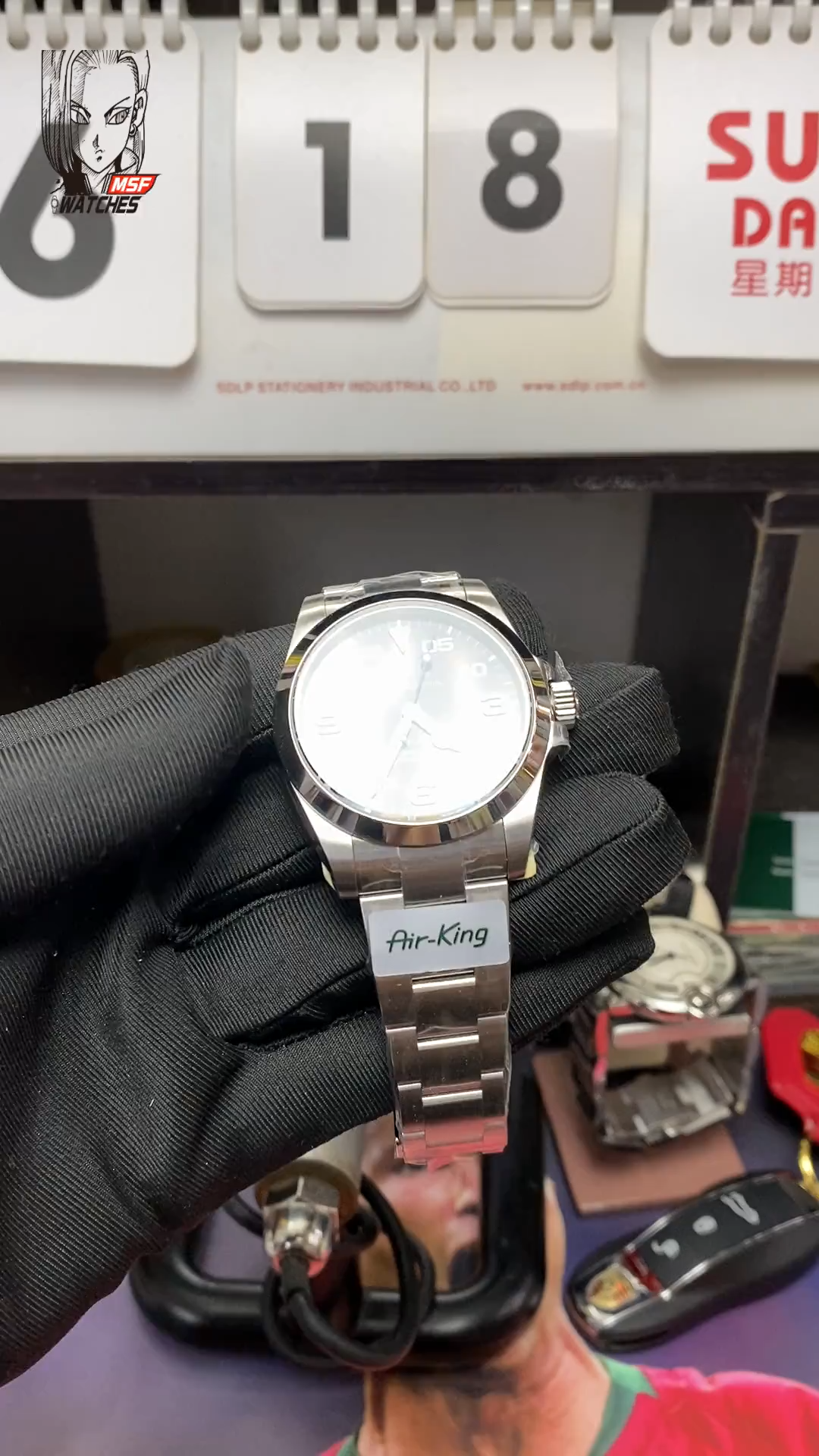 Rolex Air-King series M126900-0001, Green Hand, 40mm size.