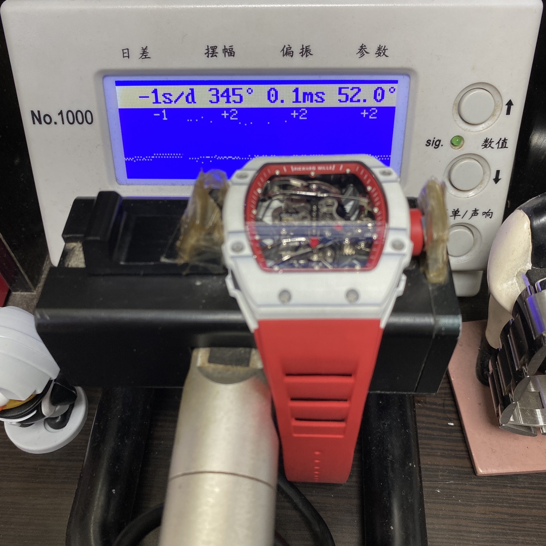 Richard Mille Men's Collection series RM27-02, Sapphire Crystal Nylon Strap and Titanium Buckle, 47.77×39.7 size.