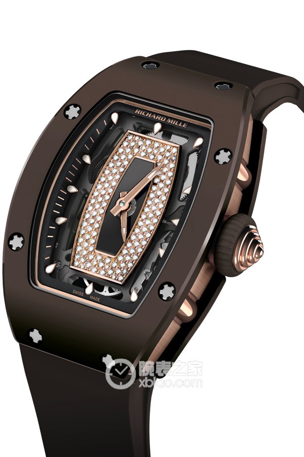 Richard Mille Women's Collection series RM07-01, Red Lips Black Ceramic Case, 45.66 x 31.40mm size.