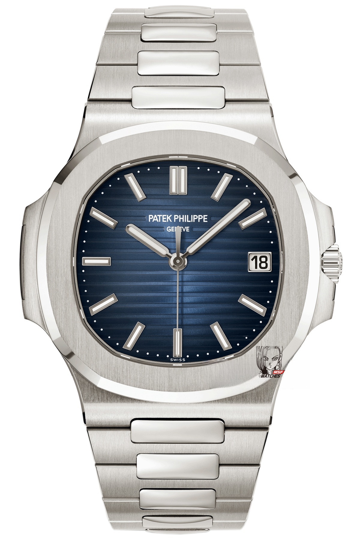 Patek Philippe Nautilus series 58111G-001, White Case with Blue Dial, 40mm Size.
