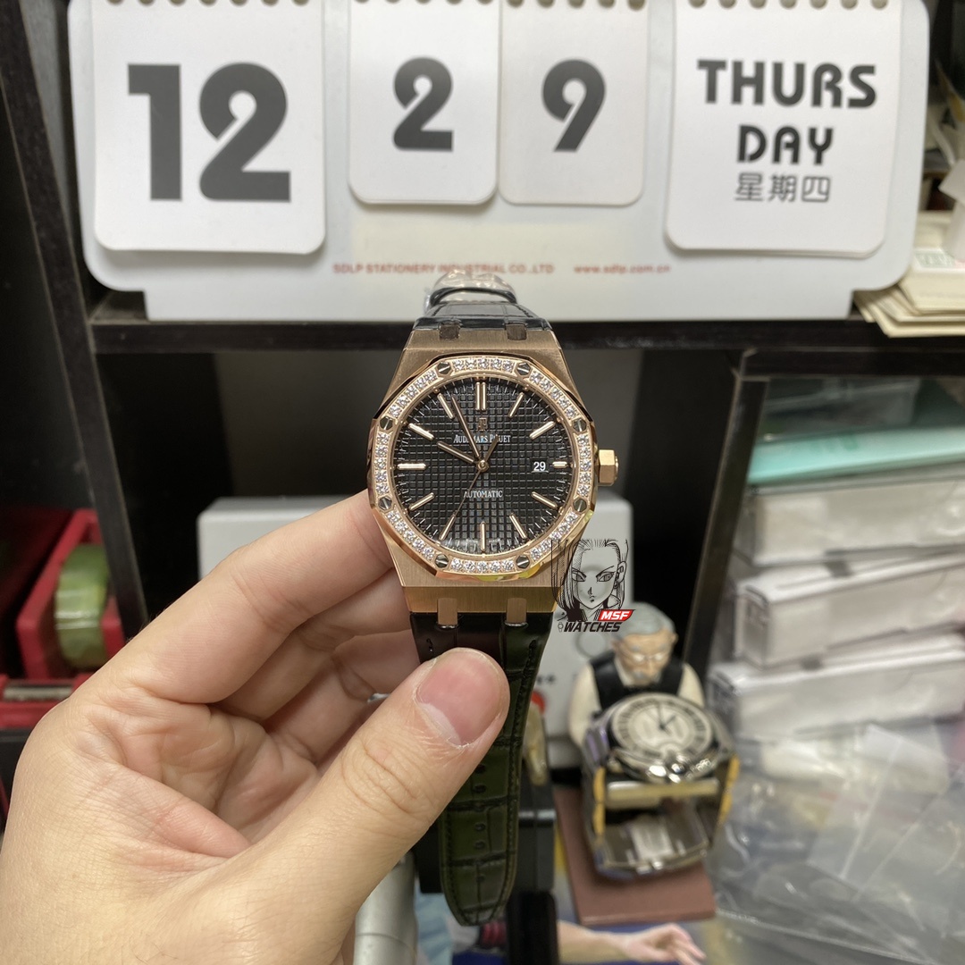 Audemars Piguet Royal Oak Offshore Series 15400 rose gold case full diamond 41mm size