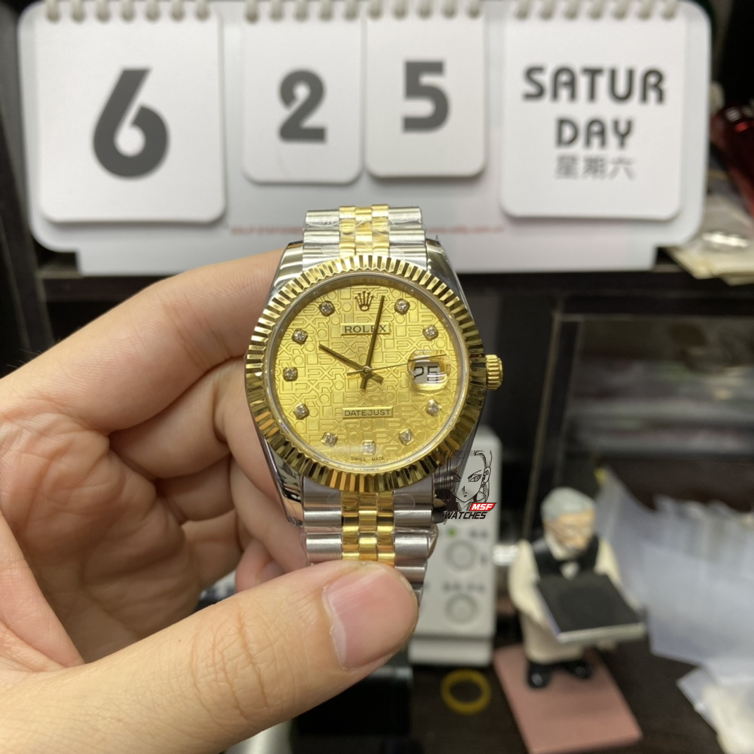 Rolex Datejust series Computer grain DIAL, gold brezel  , 41mm size,