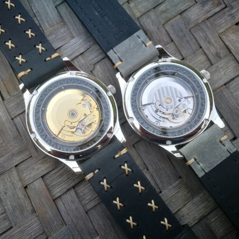 Hand-made Original Automatic Mechanical Watch Retro Creative Punk Mechanical Watch 2824 Automatic Movement