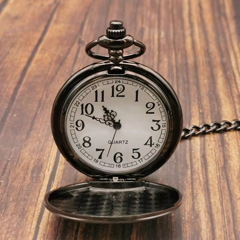 Steampunk Antique Pocket Watch Children with Fob Chain To My Son Pendant Necklace Gift Boys Birthday Kids Clock