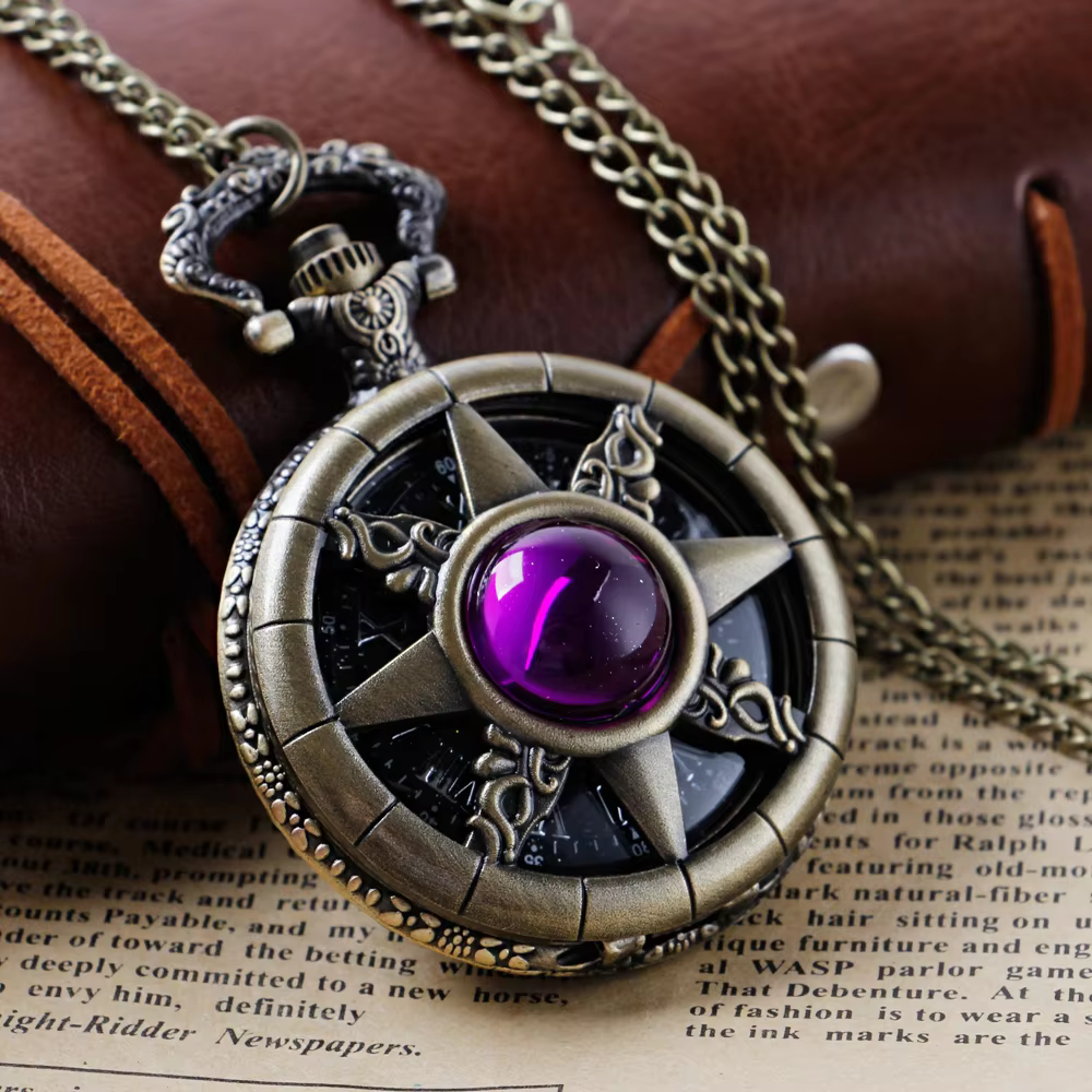Fashion Exquisite Women's Quartz Pocket Watch Necklace Retro Casual Birthday Gift Pendant Chain CF1481
